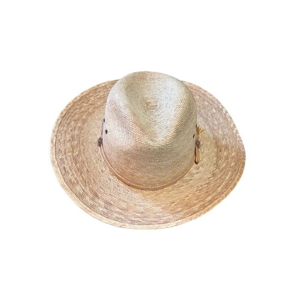 Artisan Made In Mexico Woven Palm Leaf Straw Women’s Cowboy Hat Cover Up Hiking main image 5